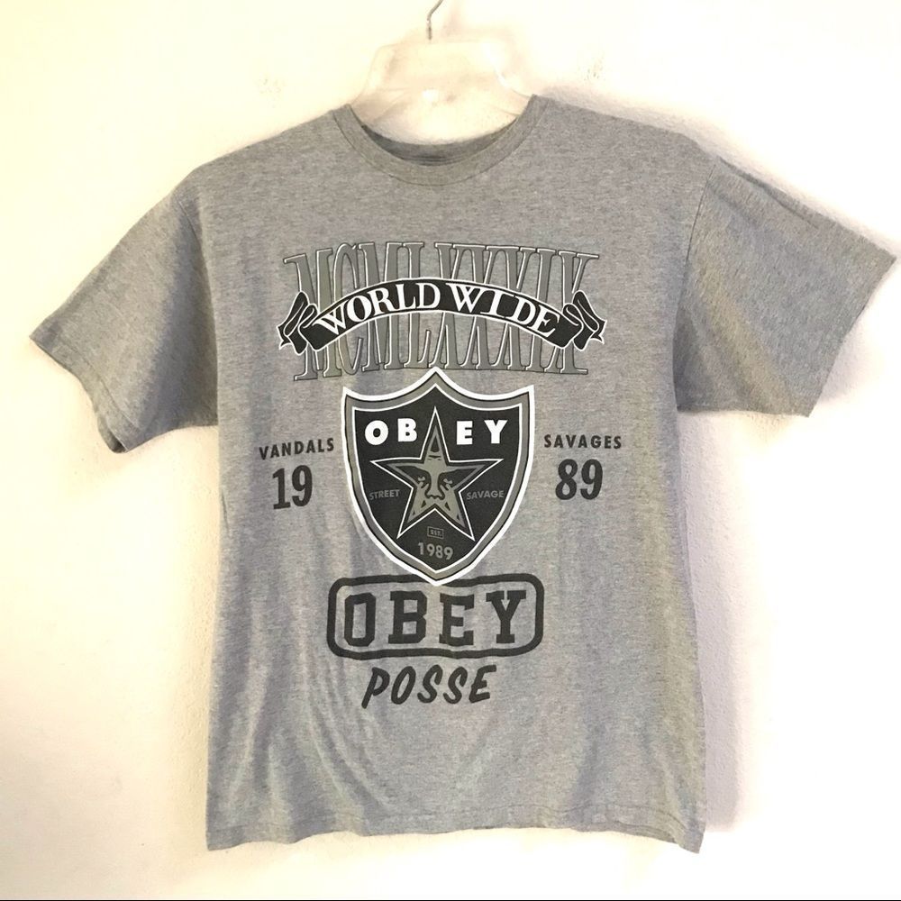 Obey Posse “Raiders“‎ style T-shirt M